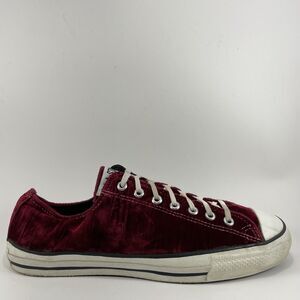 Converse Chuck All Star Mens Size 13 USA Made Velvet 1990 Burgundy Vintage